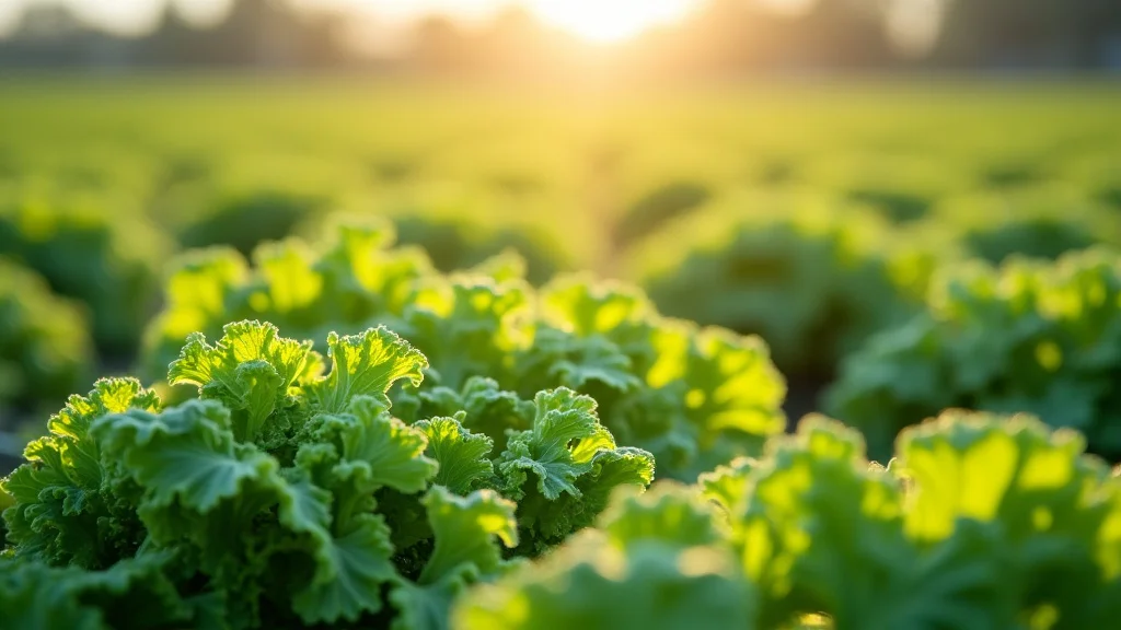 The image shows farmers tending a vibrant vegetable field, symbolizing government support for new agricultural ventures.