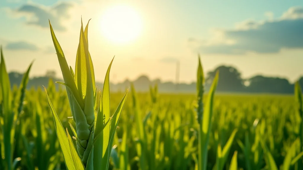 The image shows a farmer carefully examining crops, highlighting the latest government schemes for farmers.