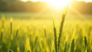The image shows lush green rice paddies, showcasing new paddy varieties for beginners in 2026.